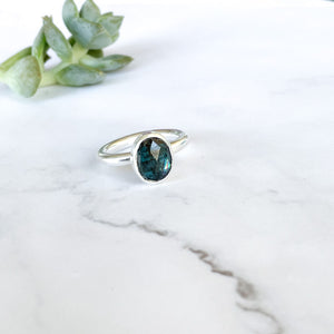 Anillo Cianita musgo